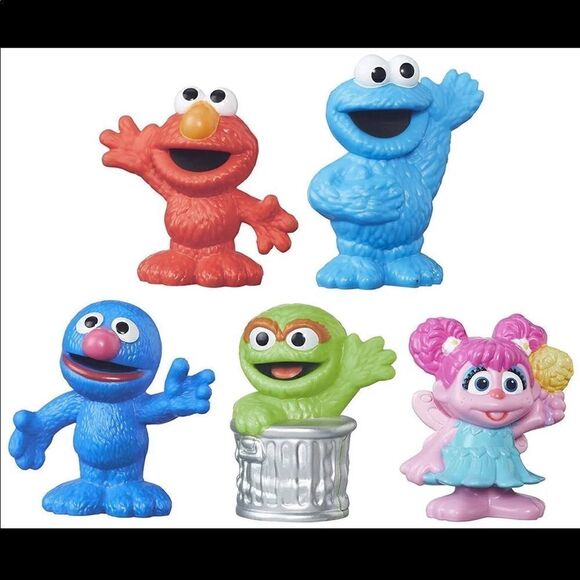 Sesame Street Elmo and friends toys and Elmo earth day dvd Easter basket figures - Picture 4 of 5